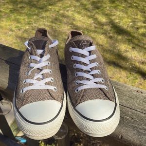 Converse Chuck Taylor All Star Canvas Low Top Sneaker - Brown tweed 7M/9W
